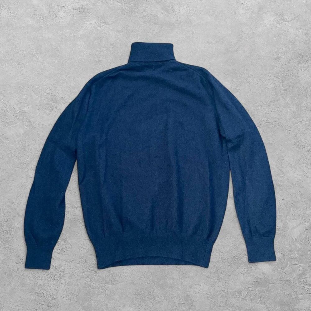 Biarritz 1961 100% Cashmere Turtleneck Sweater Mens M Navy Preppy